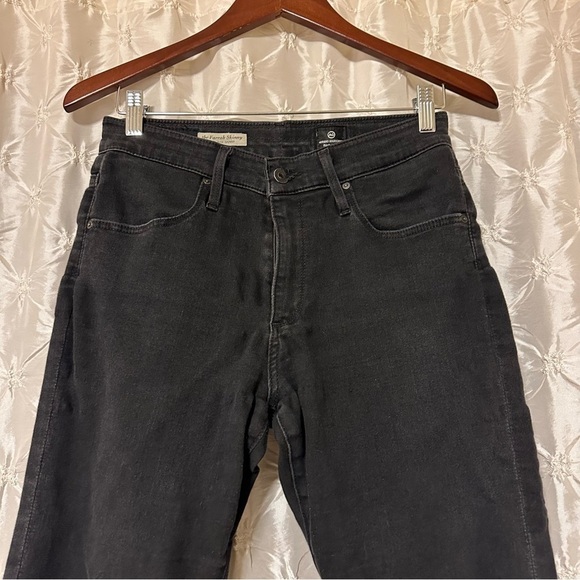 AG The Farrah High Rise Skinny Jeans Distressed Black Gray - Picture 3 of 13